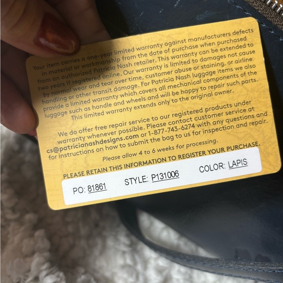 Elegant Navy Blue Patricia Nash Small Women's Crossbody Bag - Picture 12 of 13